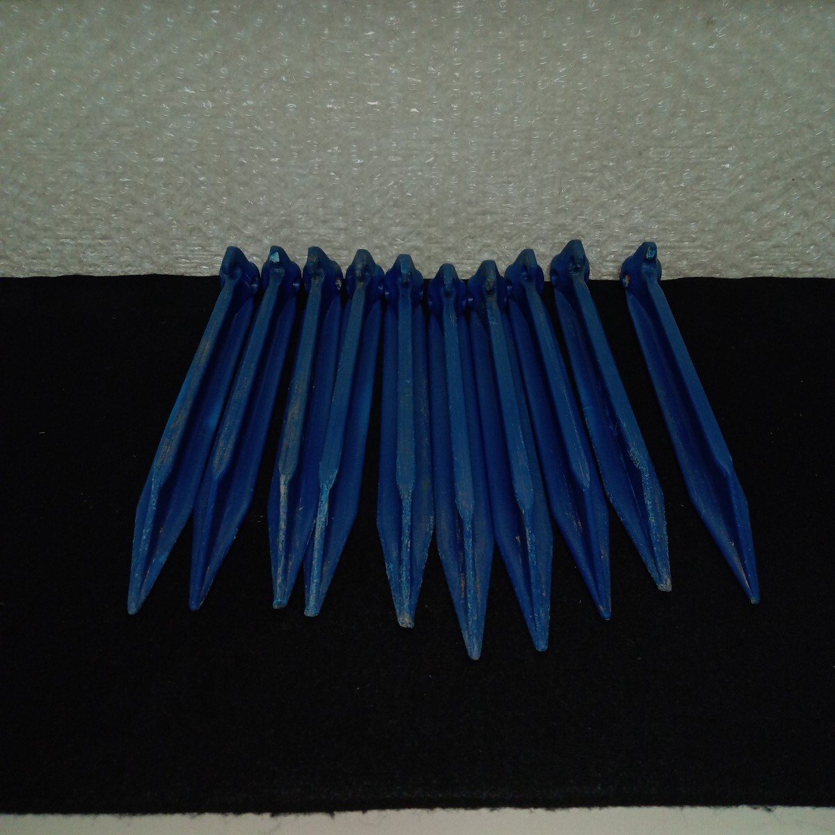 雑A-009/十本セット キャプテンスタッグ プラペグ キャンプ キャンプ用品 テント長さ×約22.5センチ /L11/70826拍卖