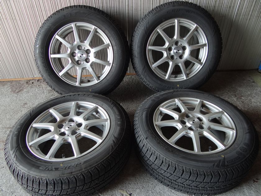 ★195/65R15 ANTARES GRIP WP 21年製 Weds G-Mach 5/100 オフセット43 平座ナット専用 プリウス ウィッシュなど 中古品★F拍卖