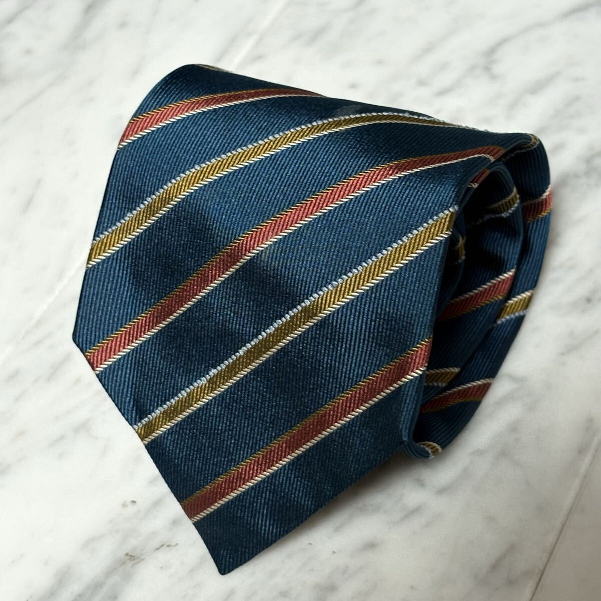 770円~ Christian Dior ネクタイ グリーン系 ストライプ 光沢 (GREEN B6)拍卖