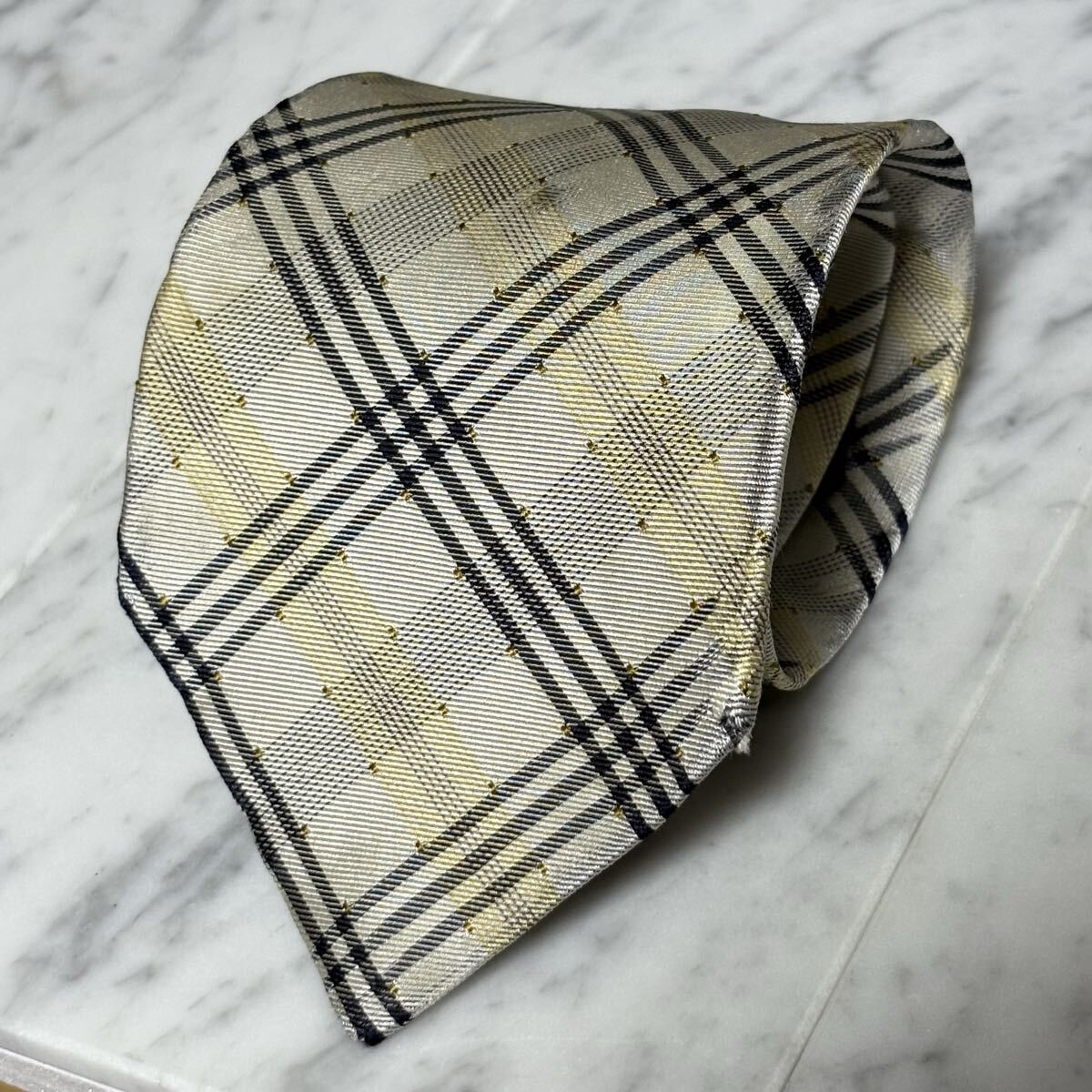 999円~ BURBERRY ネクタイ チェック柄 ベージュ系 (YW4)拍卖