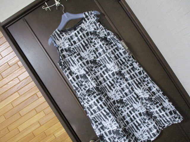 タグ付き未使用♪ BOUTIQUE ECHO★ブティックエコー ワンピース ☆モノトーン★ M 送料185円拍卖