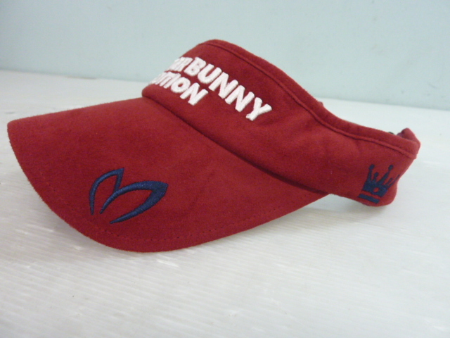 r168E PEARLY GATES マスターバーニーエディション MASTER BUNNY EDITION サンバイザー レッド 赤 系 バイザー 拍卖