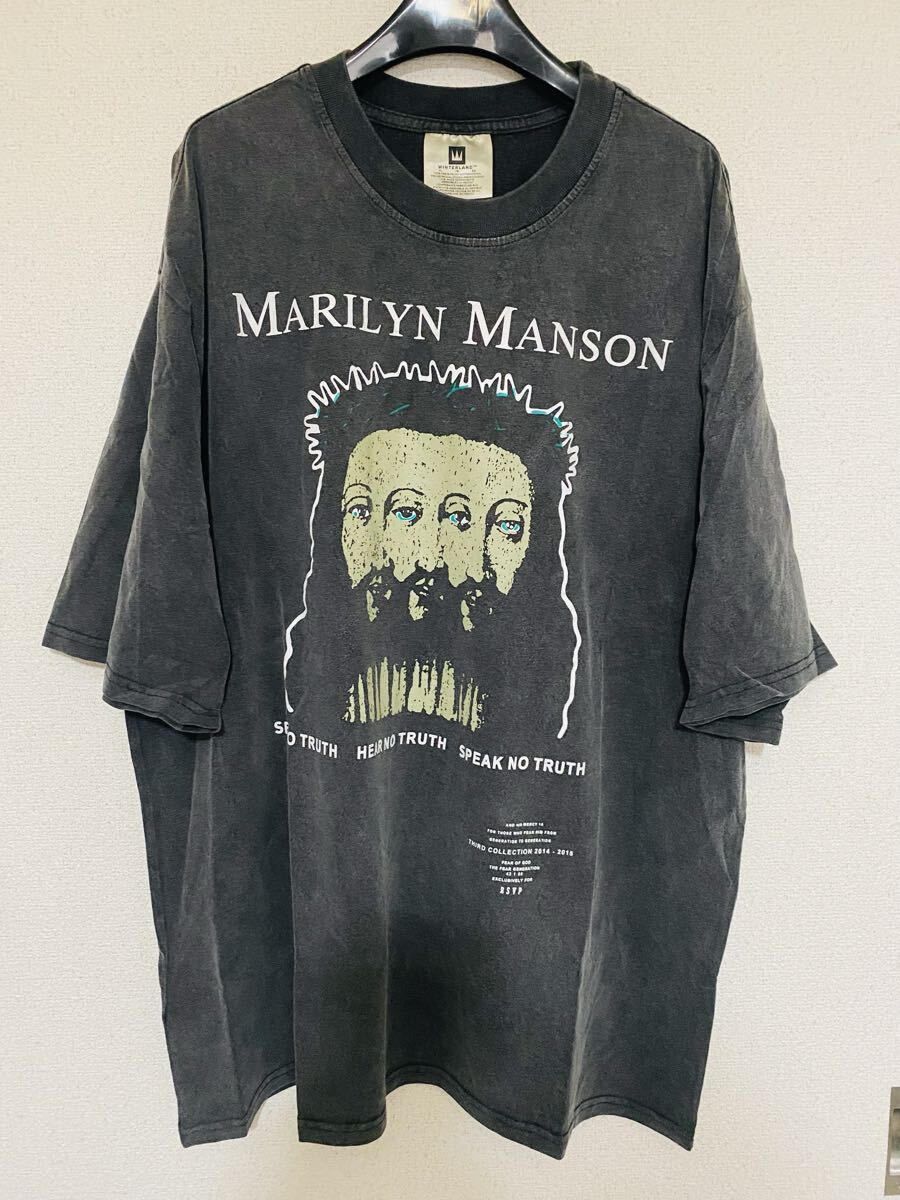 マリリンマンソン ジャスティンビーバー着用 Tシャツ XL marilyn manson 新品未使用拍卖