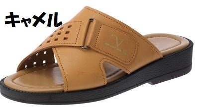 即決 LL 牛革 サンダル RUDOLPH VALENTINO 日生 バレンチノ 2703 CM 日本製 紳士 メンズ つっかけ 事務所 オフィス モード 履き 父の日拍卖