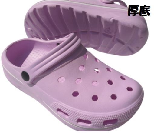 丈夫な厚底 18.0 水濡れOK HRK1234 ピンク 超軽量 つま先 カバー ガード 前かぶり サボ クロッグ モード 履き サンダル プール つっかけ拍卖