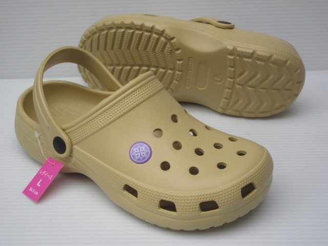 即決 M LZ56601 ベージュ 超軽量 つま先 カバー ガード 前かぶり 婦人 レディース サボ クロッグ 事務所 オフィス モード 履き サンダル拍卖