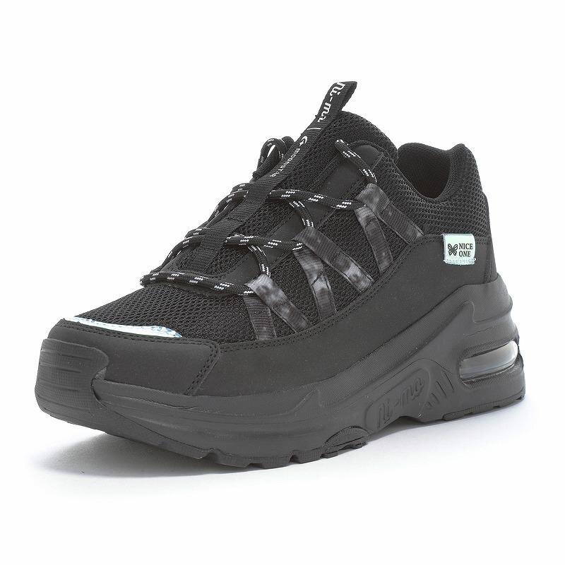 ダンススニーカー 22.0cm ムーンスター ni-mo ニーモ NM J136 黒 足元キラかわメイク ヒモ靴 子供靴 ジュニア キッズ スニーカー 女の子拍卖