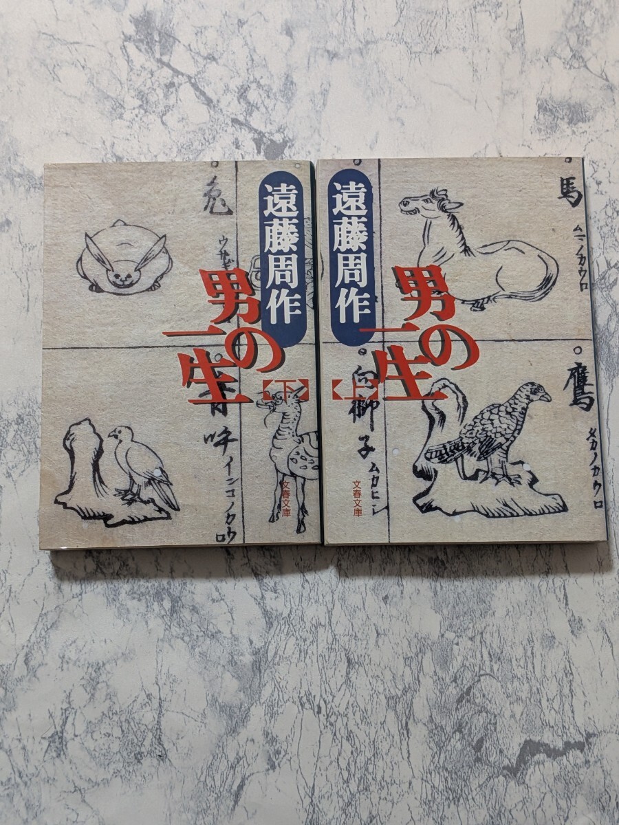 【初版】男の一生 上下 全2冊セット 遠藤周作 織田信長 豊臣秀次 歴史小説 時代小説拍卖