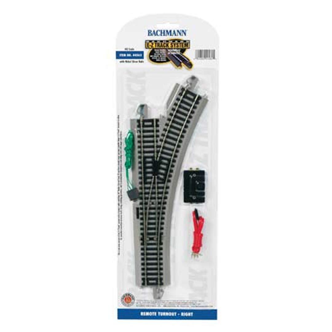 【中古】Bachmann Trains スナップフィット E-Z トラック リモートターノート 右 (1/カード) ニッケルシルバーレール グレーロ拍卖
