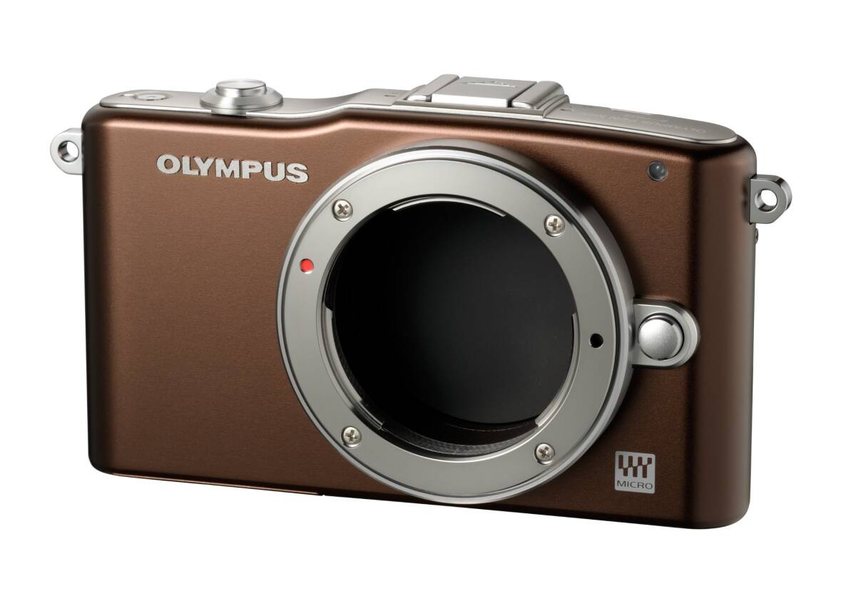 【中古】OLYMPUS ミラーレス一眼 PEN mini E-PM1 ボディ ブラウン E-PM1 BODY BRW拍卖