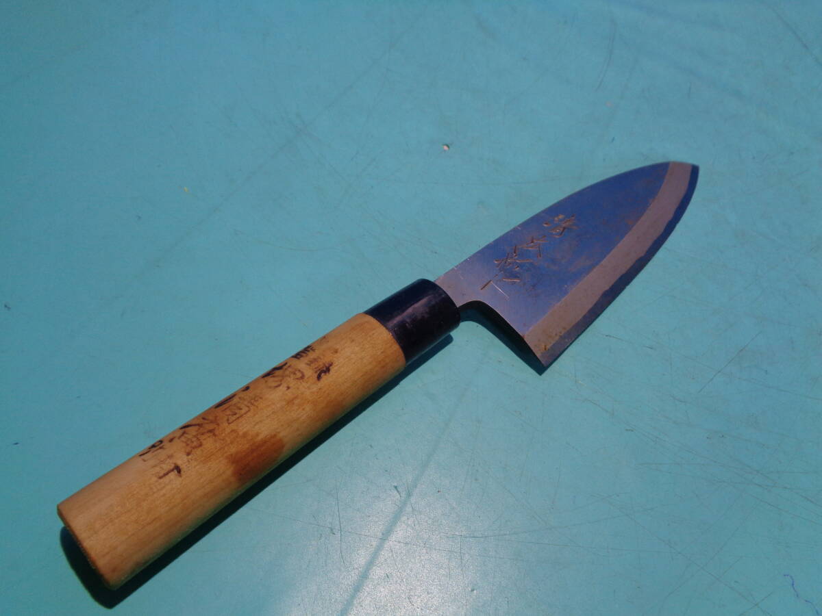 包丁 出刃包丁 堺 清廣 清広作 刃の長さ 約 16.8cm 重さ 300g 現状で拍卖