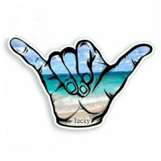 転写 ステッカー 車 カッティングステッカー シール シート デカール ハワイ アロハポーズ ハンドサイン ハングルース バイク 装飾 luk84拍卖