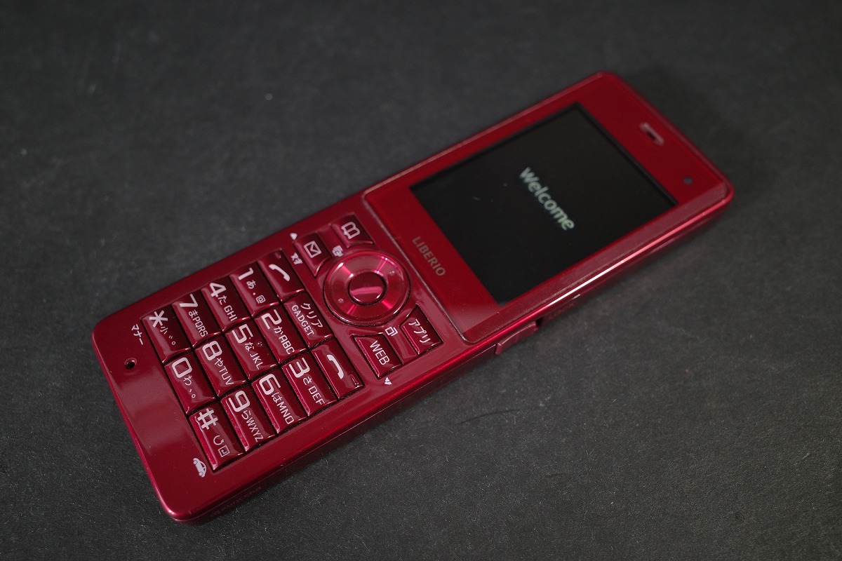 Y!mobile Willcom LIBERIO WX03K KYOCERA/京セラ 赤 レッド PHS ウィルコム拍卖