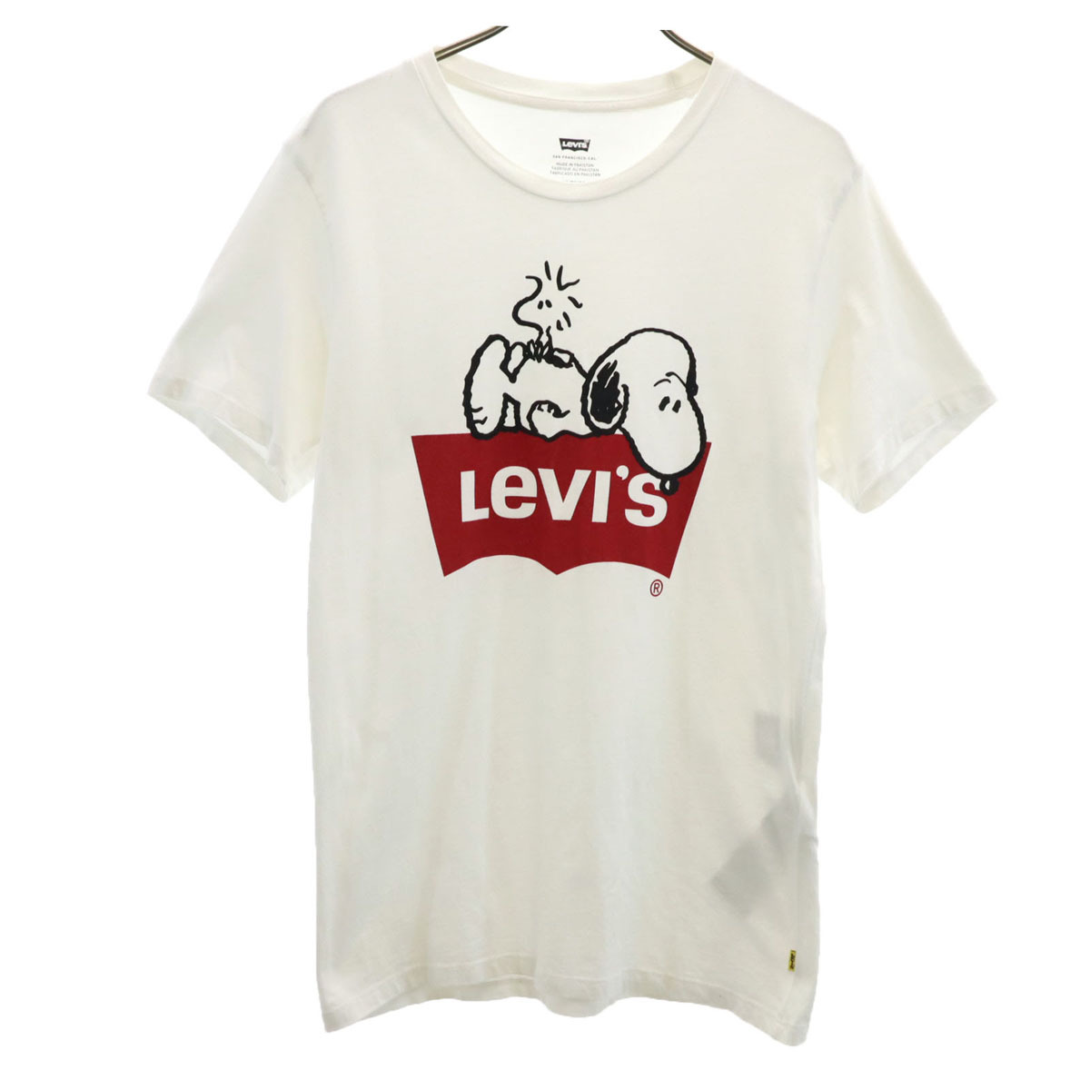 Levi's リーバイス PEANUT ピーナッツ コラボ スヌーピー 半袖 Tシャツ XS ホワイト SNOOPY メンズ拍卖