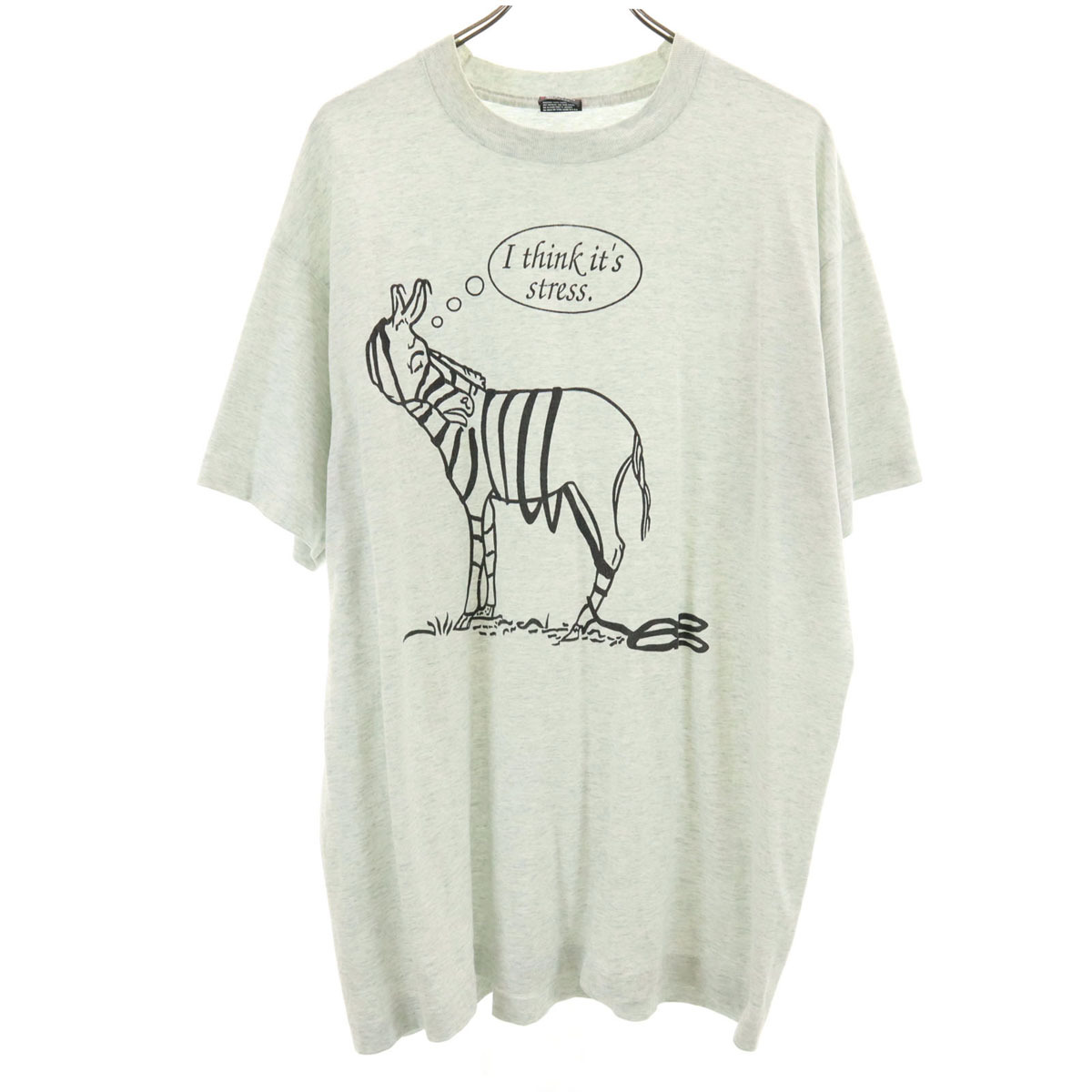 FRUIT OF THE LOOM BEST フルーツオブザルーム ベスト 90s USA製 オールド 半袖 Tシャツ XL グレー シングルステッチ メンズ拍卖