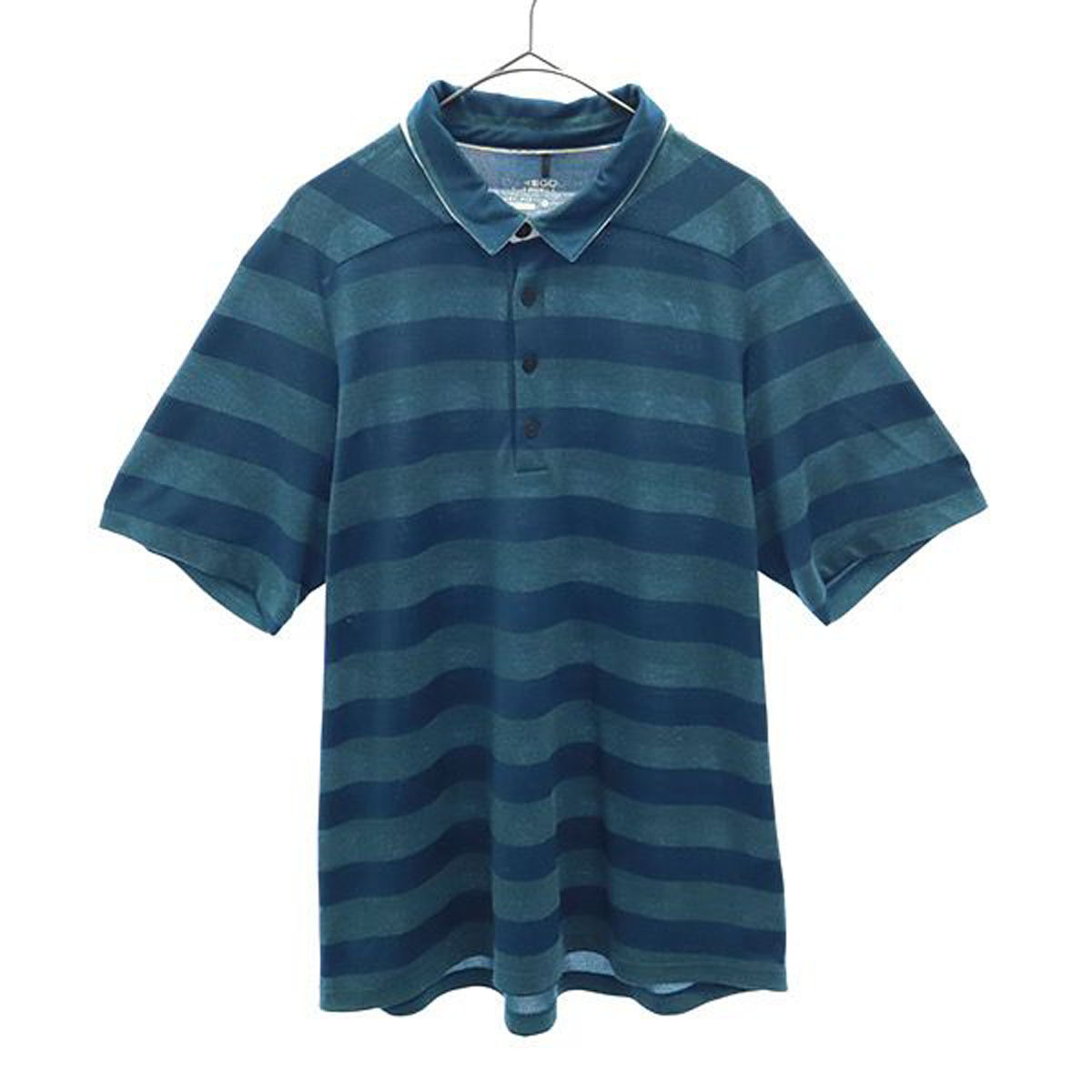 NIKE GOLF ナイキゴルフ ボーダー ゴルフ 半袖 ポロシャツ XL グリーン 鹿の子 メンズ拍卖