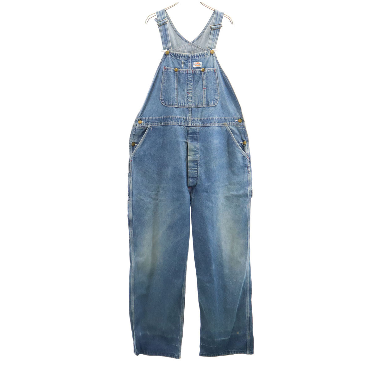 Dickies ディッキーズ 80s ヴィンテージ デニム オーバーオール W42 ウォッシュブルー ペインター メンズ拍卖