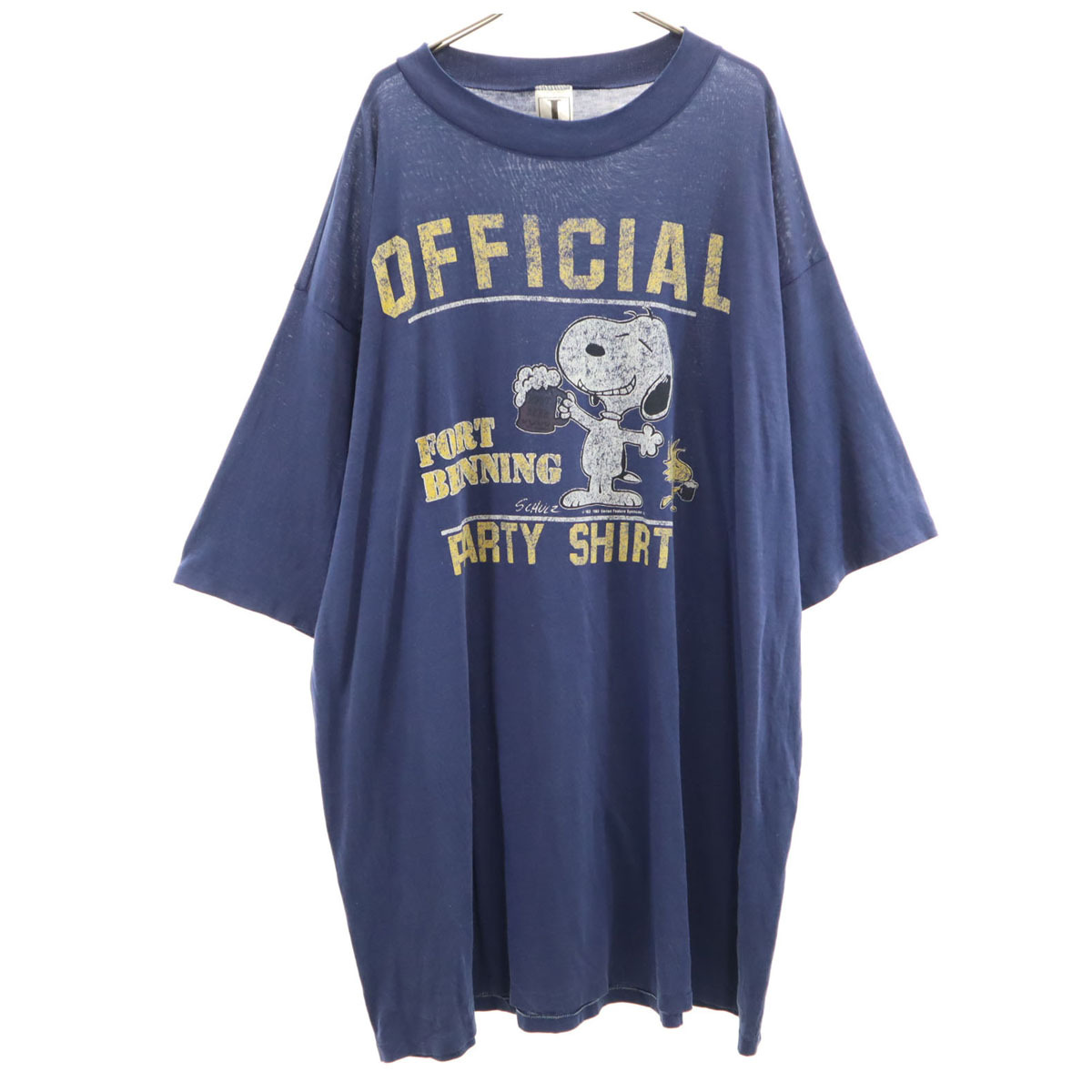 J SPORTWEAR 90s USA製 オールド スヌーピー 半袖 ワンピース ネイビー SNOOPY シングルステッチ レディース拍卖