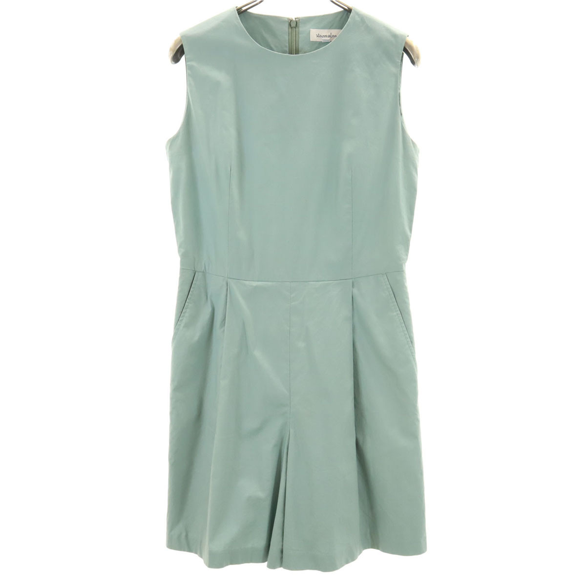 Steven Alan スティーブンアラン 日本製 ノースリーブ オールインワン S グリーングレー ユナイテッドアローズ レディース拍卖