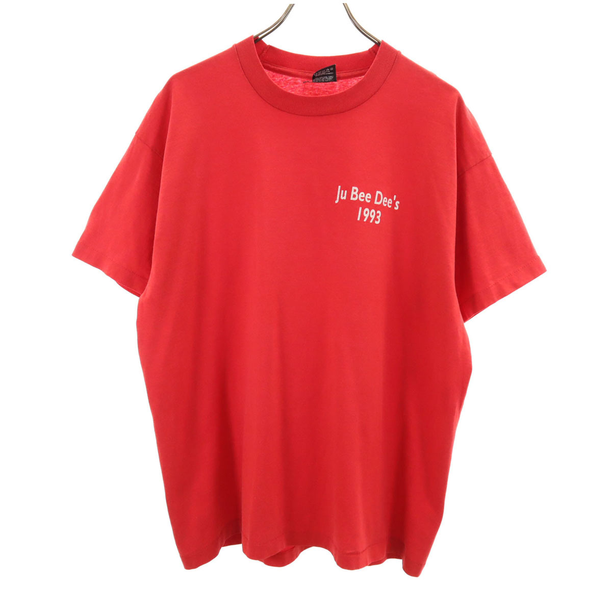 FRUIT OF THE LOOM BEST フルーツオブザルーム ベスト 90s USA製 オールド 半袖 Tシャツ XL レッド シングルステッチ メンズ拍卖