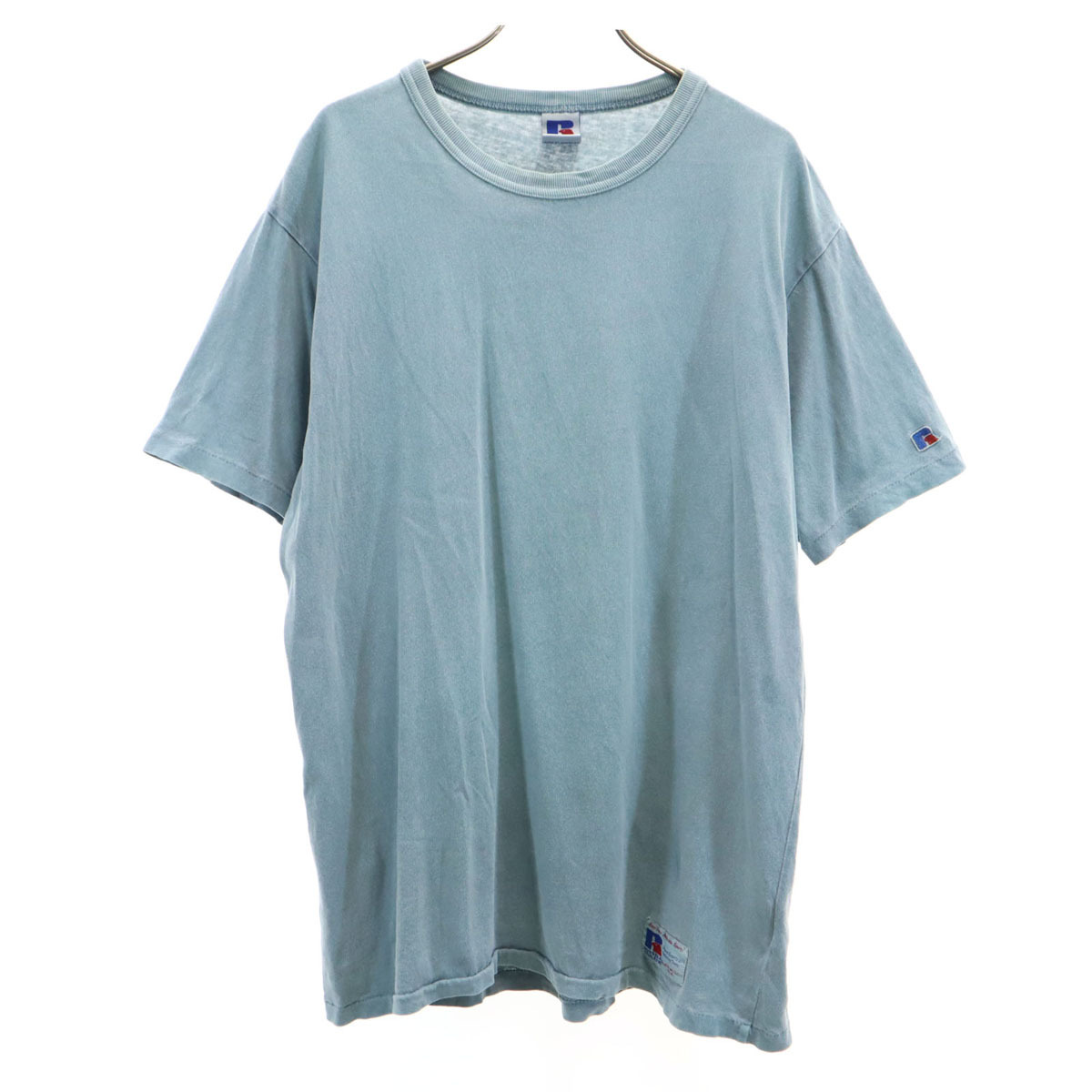 RUSSELL ATHLETIC ラッセルアスレチック 半袖 Tシャツ XL ブルー系 シングルステッチ メンズ拍卖
