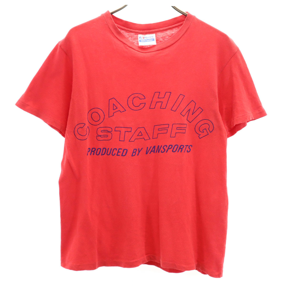 Hanes ヘインズ 90s USA製 オールド 半袖 Tシャツ M 赤 シングルステッチ メンズ拍卖