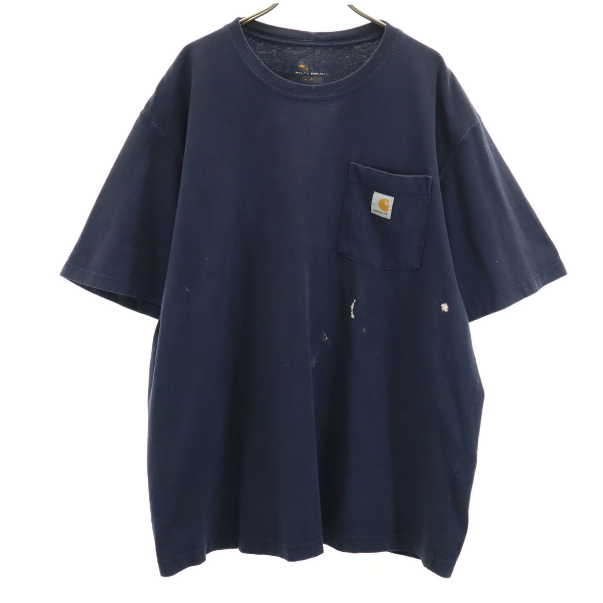 Carhartt カーハート K87 半袖 Tシャツ L ネイビー 無地 ポケT メンズ拍卖