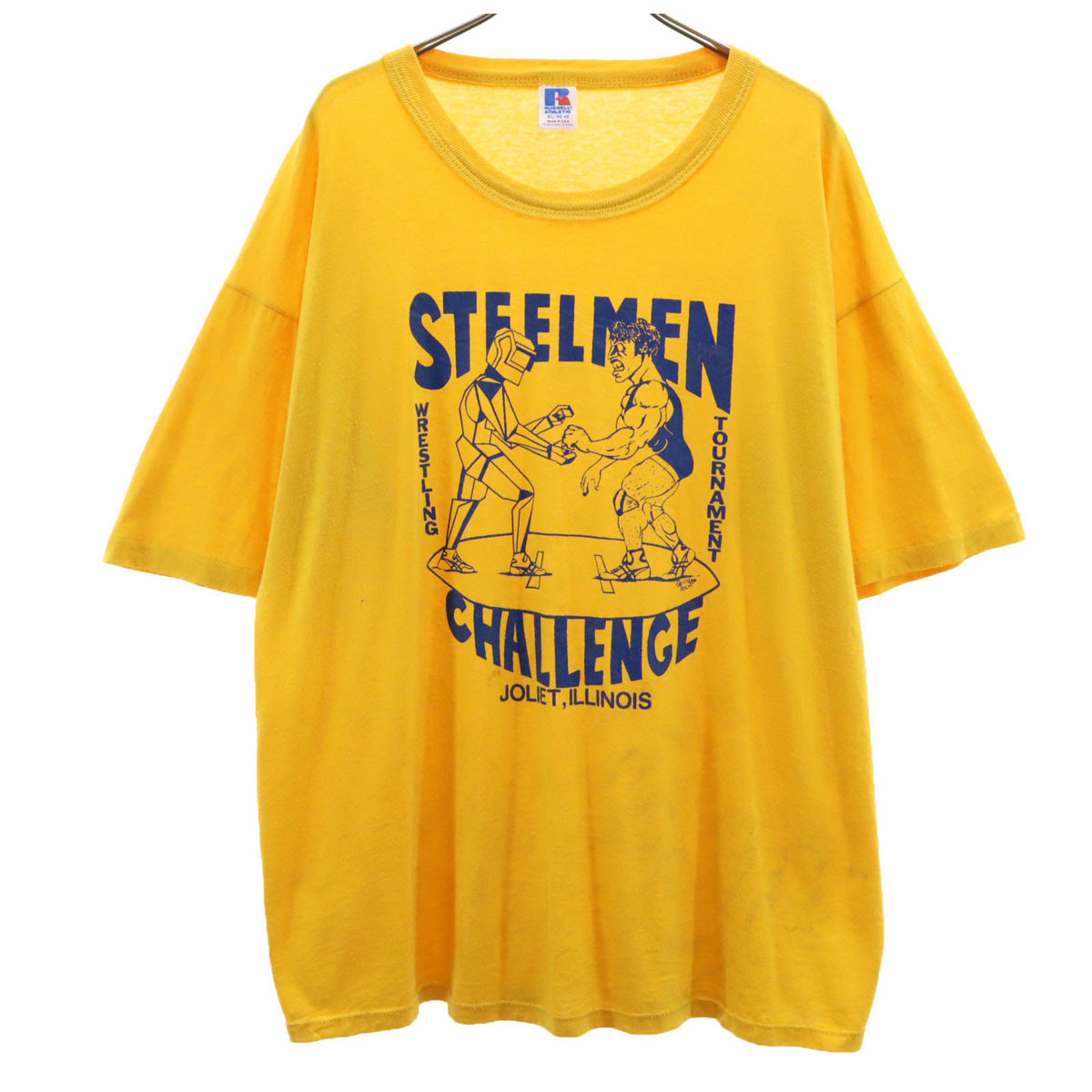 Russell Athletic ラッセルアスレティック 90s USA製 オールド 半袖 Tシャツ XL マスタード メンズ拍卖