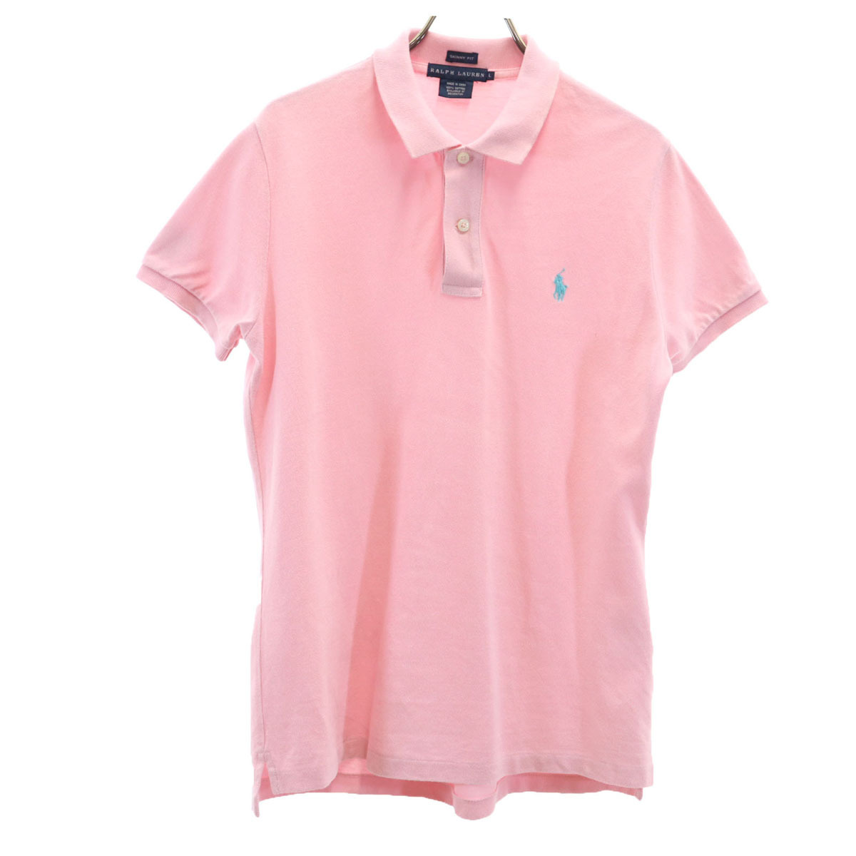 RALPH LAUREN ラルフローレン 半袖 スキニーフィット ポロシャツ L ピンク メンズ拍卖
