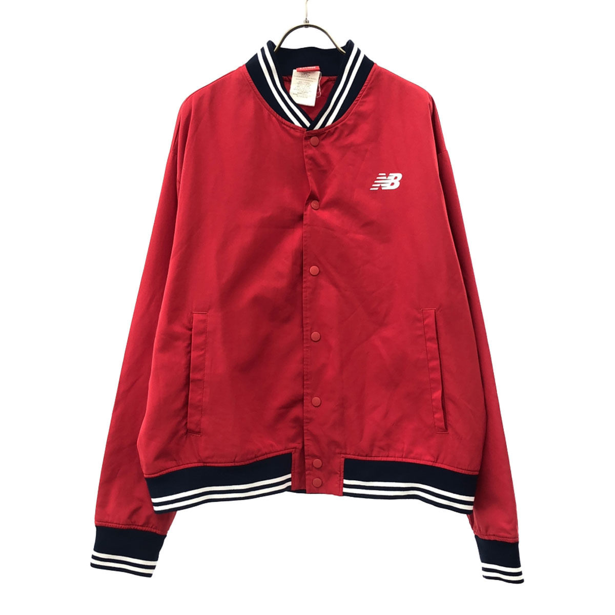 NEW BALANCE ニューバランス ロゴプリント スタジャン 2XL レッド ビッグサイズ バックプリント メンズ拍卖