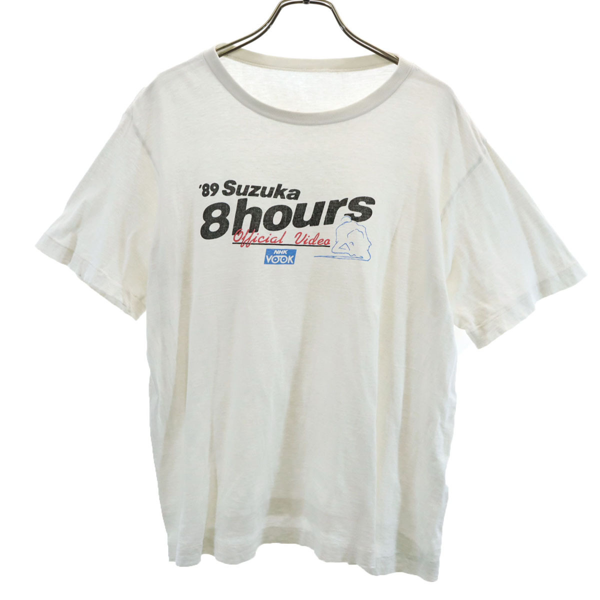80s 89 Suzuka 8hours オールド 半袖 Tシャツ M ホワイト系 シングルステッチ レディース拍卖