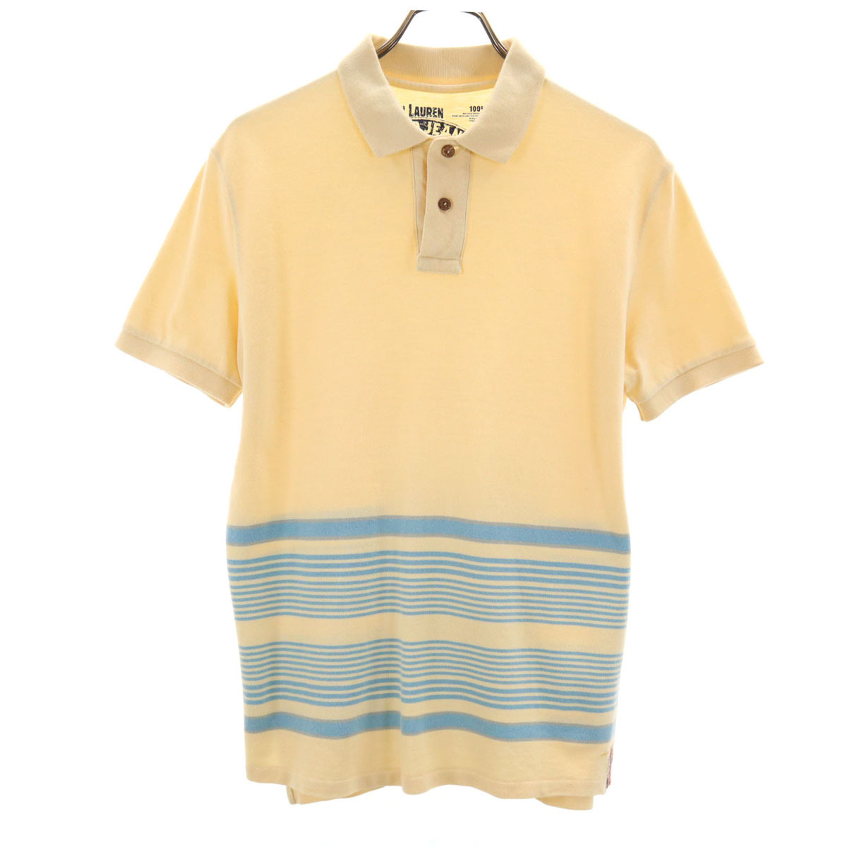 POLO JEANS COMPANY RALPH LAUREN ポロジーンズカンパニーラルフローレン 半袖 ポロシャツ M イエロー メンズ拍卖
