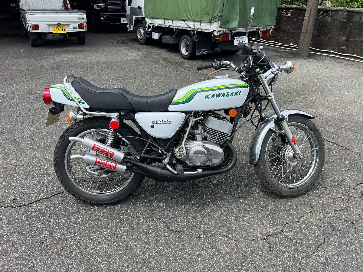 カワサキ KH400 美車 実働 YouTube動画あり 車検7年9月で切れております拍卖