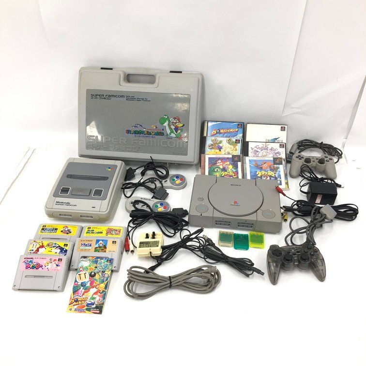 Nintendo/SONY スーパーファミコン/プレイステーション 本体 コントローラー ソフト 他 おまとめ【DHAD2024】拍卖
