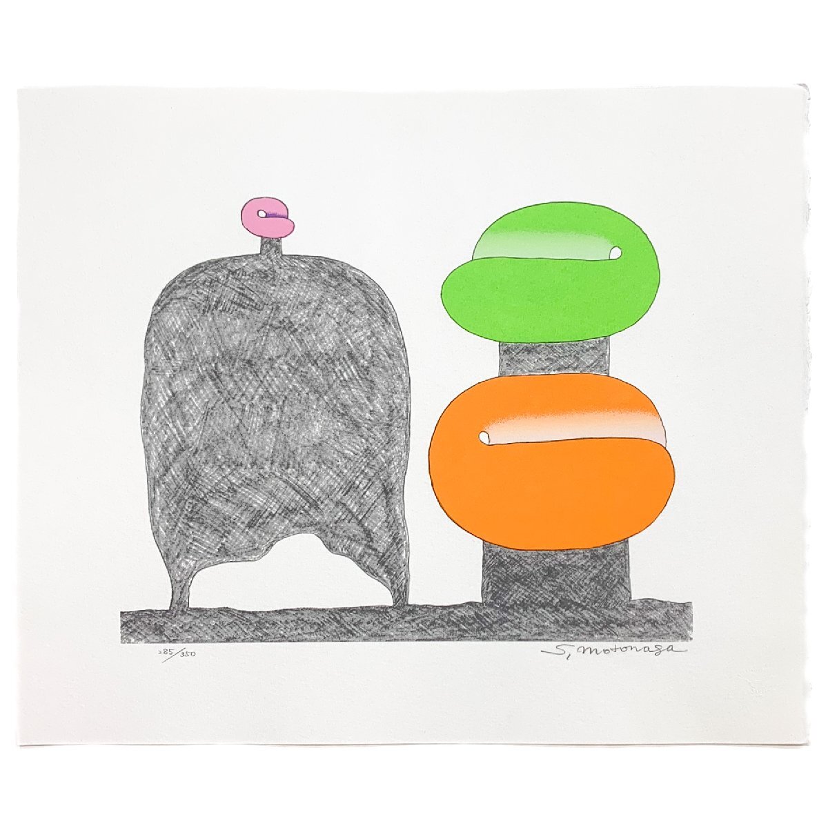 【SHIN】元永定正 「ひいふうみい」 シルクスクリーン ed. 285/350 1979年作 シート サイン有り 具体美術作家 MOTONAGA Sadamasa拍卖