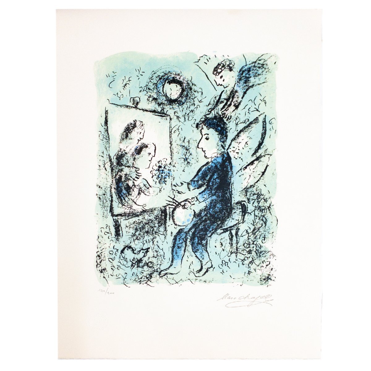 【SHIN】マルク・シャガール「もうひとつの清澄に向かって Vers l'Autre Clarte」リトグラフ 1985年 ed.170/1000 シート Marc Chagall拍卖