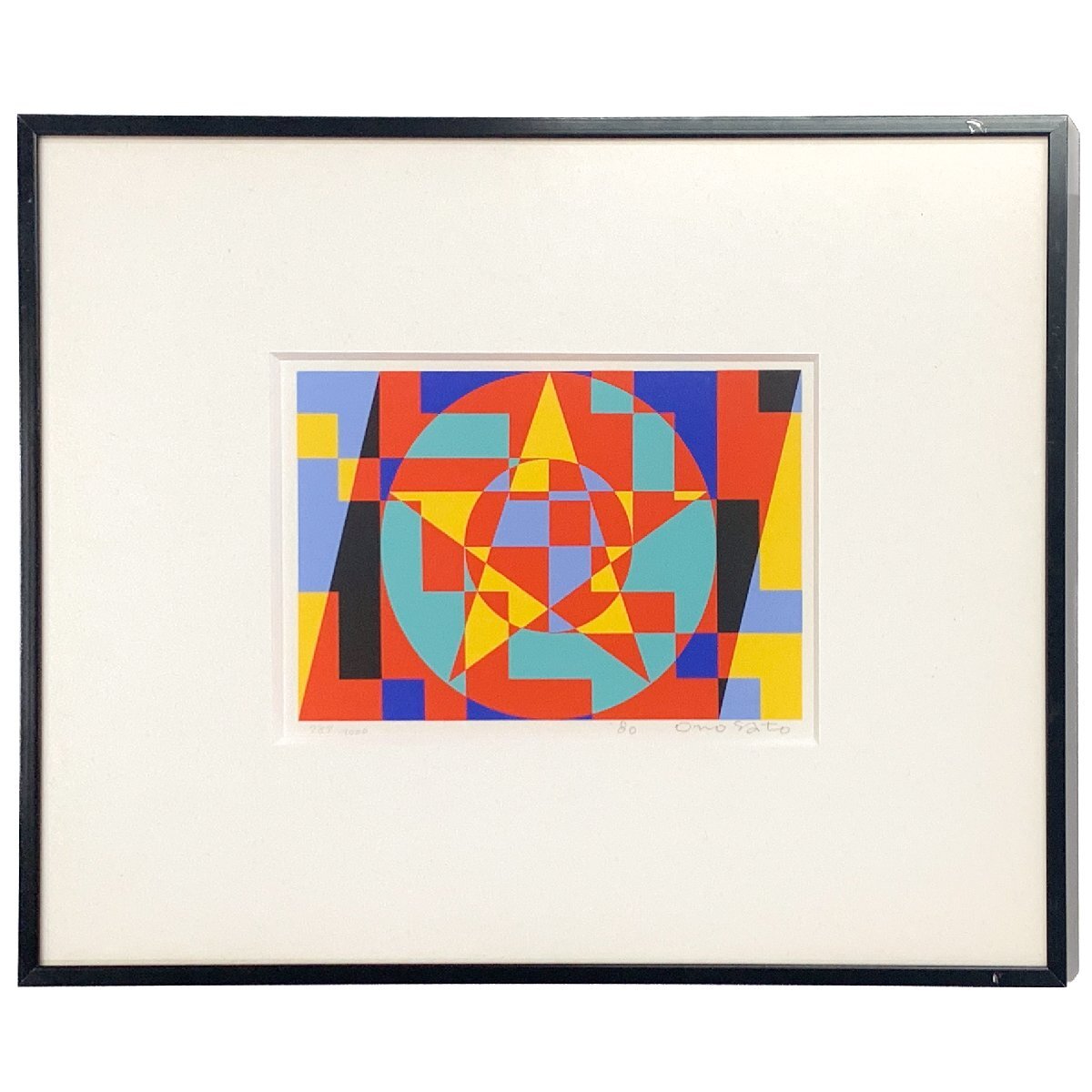 【SHIN】オノサト・トシノブ「Stars (Person)」シルクスクリーン ed.787/1000 1980年作 直筆サイン有 額装 Toshinobu ONOSATO拍卖