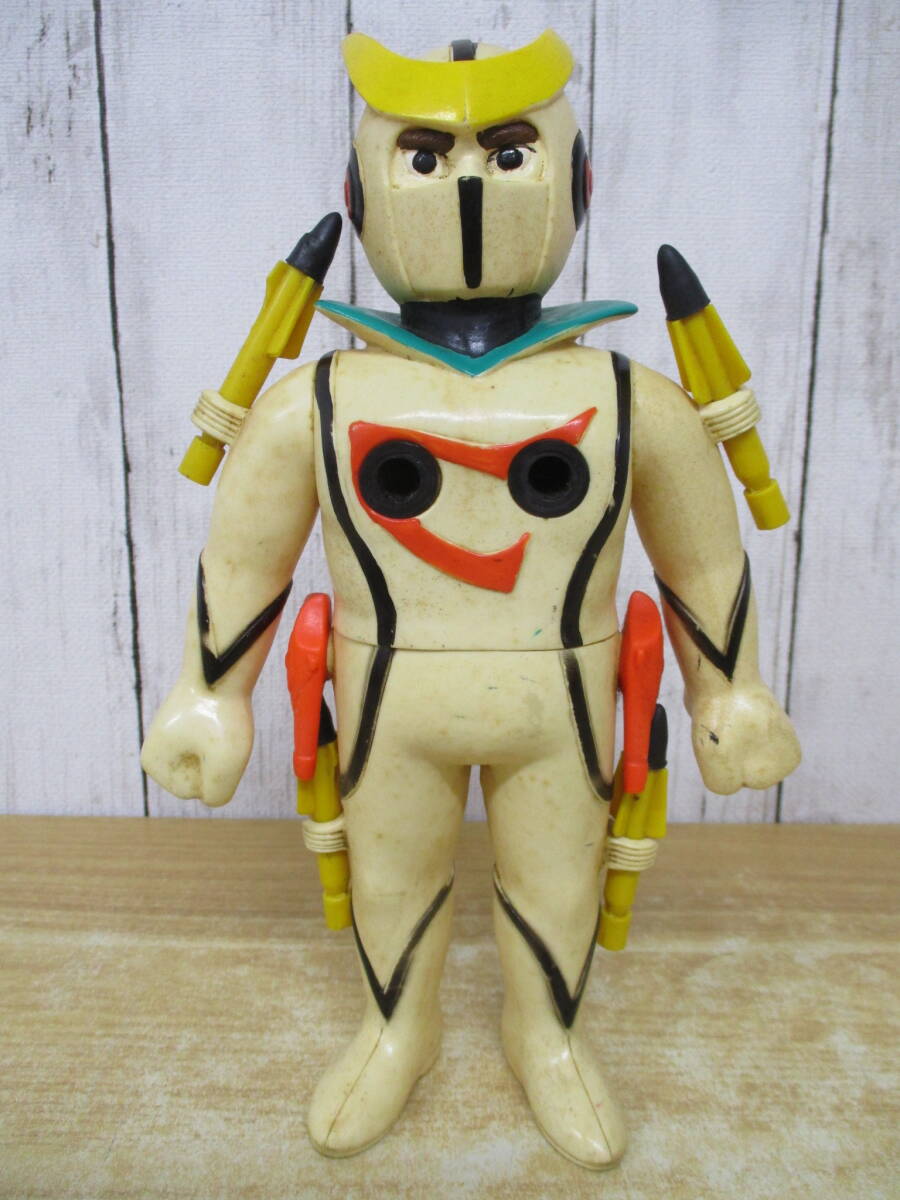 e10-3 希少(ブルマァク ミサイルキャシャーン ソフビ)全長約27cm タツノコプロ 新造人間キャシャーン 当時物 レトロ 現状品拍卖