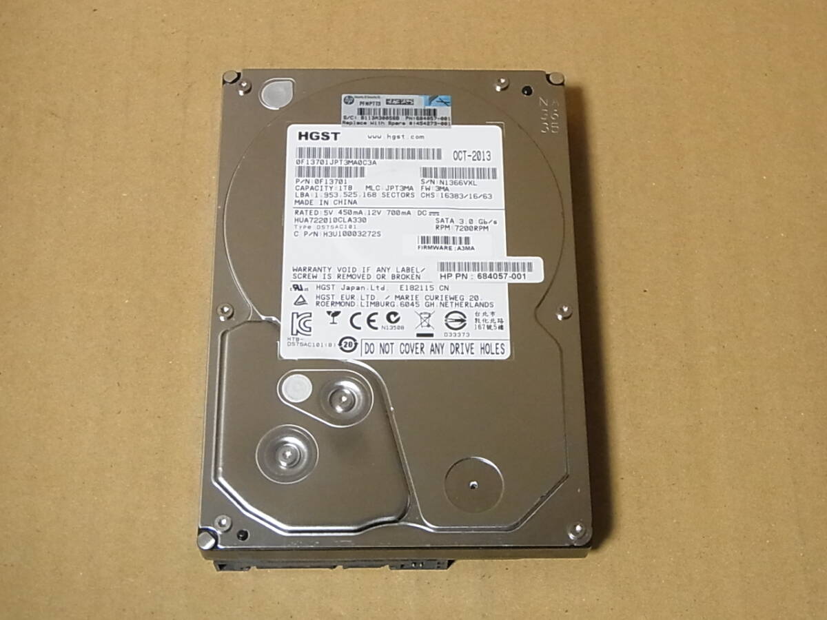 ▼▲HP/HGST HUA722010CLA330 1TB SATA300/7.2K/32M (IH1090S)拍卖