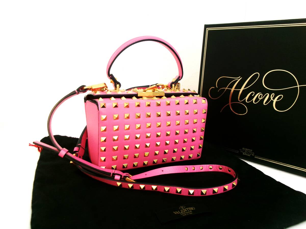 本物税込ヴァレンティノ ロックスタッズ 2WAYバッグ【VALENTINO】拍卖