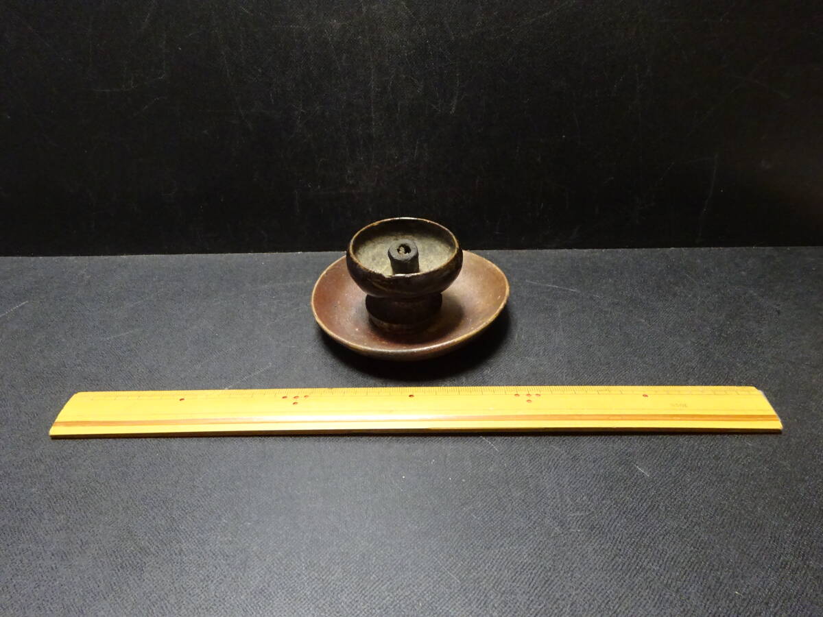 (11−1)タンコロ 陶器 灯火器 検;ひょうそく タンコロ 油皿 燭台 古道具 灯道具 アンティーク インテリア コレクション拍卖