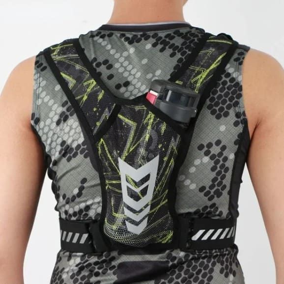 イエロー ランニング ジョギング ドリンク スポーツ バッグ 小さめ ベスト ペットボトル 蛍光 光る メッシュ 迷彩 ポケット付き NN0097拍卖