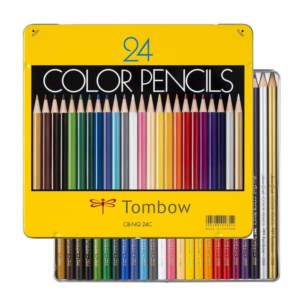 【人気商品】鉛筆 色鉛筆 トンボ(Tombow) NQ 24色 CB-NQ24C拍卖