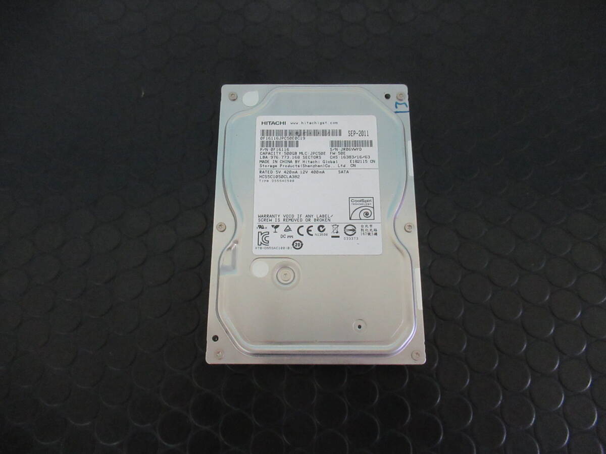◆◇【DIGA・換装用HDD 500GB☆交換/修理】Hitachi HCS5C1050CLA382 500GB ☆DMR-BZT700 BZT600 BWT500 BRT300他☆PT5110◇◆拍卖