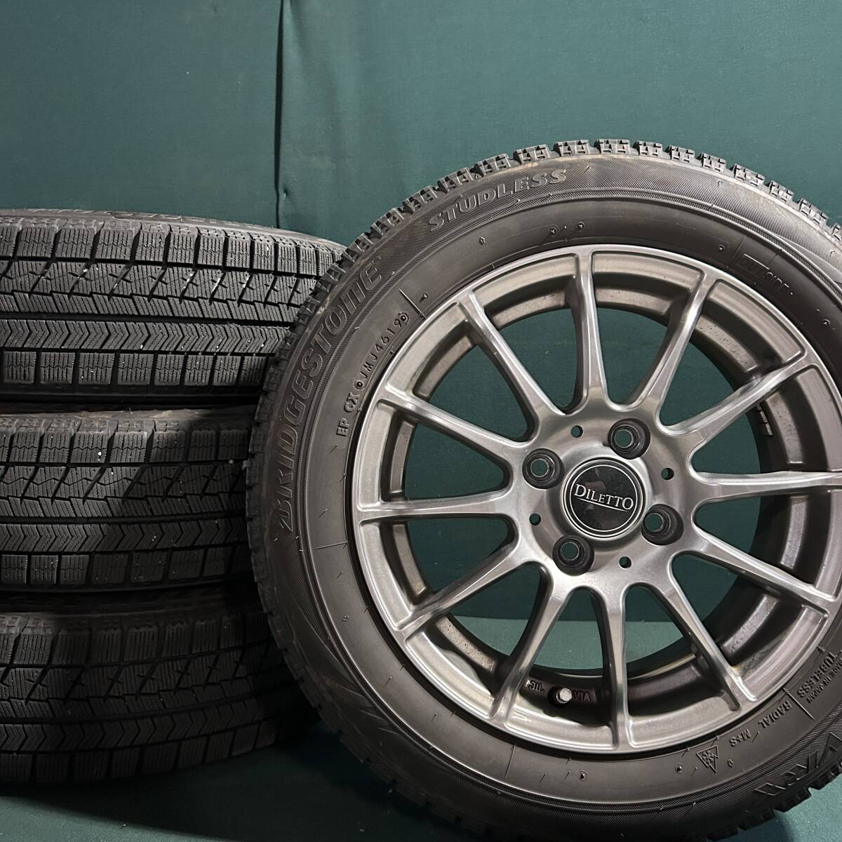 超バリ山★ 165/65R14 ブリヂストン VRX スタッドレス 4.5J +45 ハスラー ソリオ デリカD2 キャストアクティバ 等拍卖