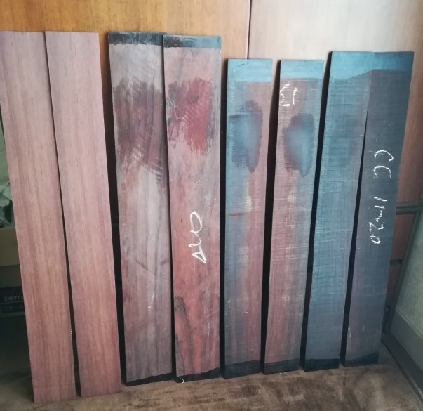 ギター用材(横板)ココポロ、マダカスカルローズウッド 計8枚 (ハカランダではありません)拍卖