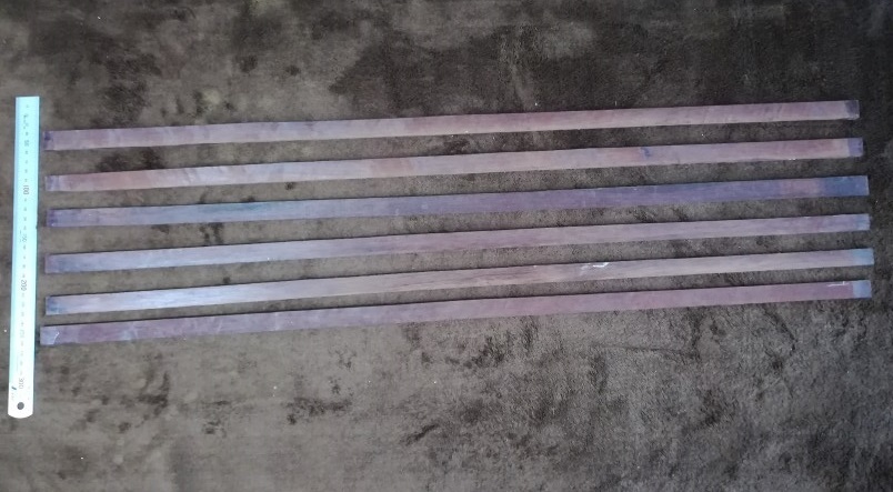 ギター リブ、ライニング用材 紫檀? 計6枚拍卖