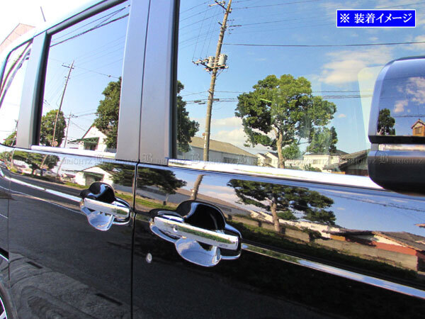 N-BOX JF3 JF4 超鏡面 ステンレス メッキ ウィンドウ モール カバー フレーム トリム ガーニッシュ リム ベゼル パネル 4PC WIN-SIL-169拍卖