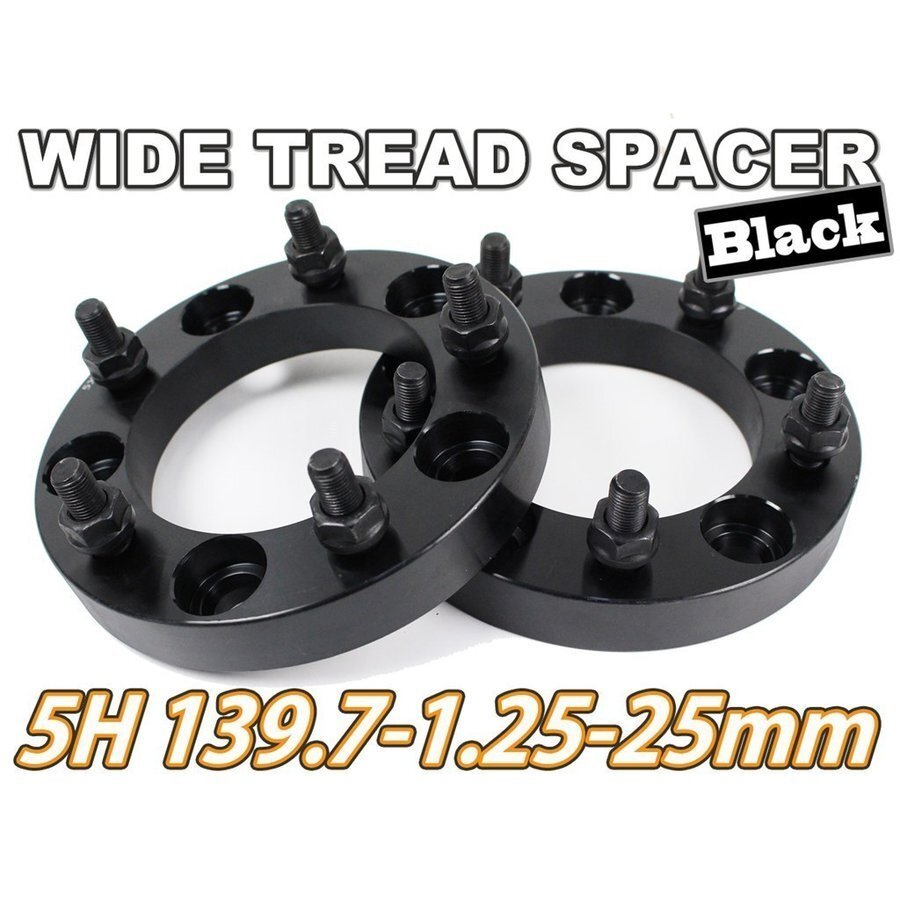 ジムニー ワイドトレッドスペーサー 2枚 PCD139.7 25mm 黒 JA11 JA22 JB23W JB33 JB43 SJ30 JB64W JB74W ワイトレ拍卖
