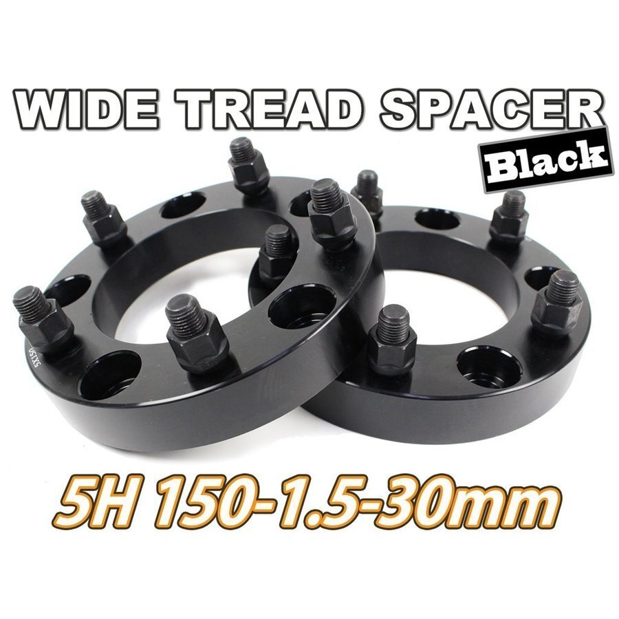 ランクル100 200 ワイドトレッドスペーサー 2枚組 PCD150 30mm 黒 ワイトレ拍卖